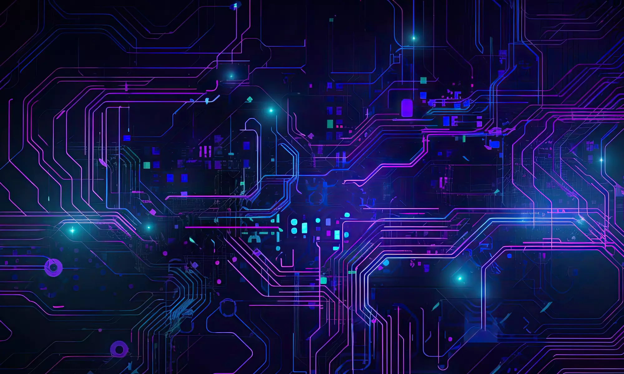 藍紫色主機板特寫