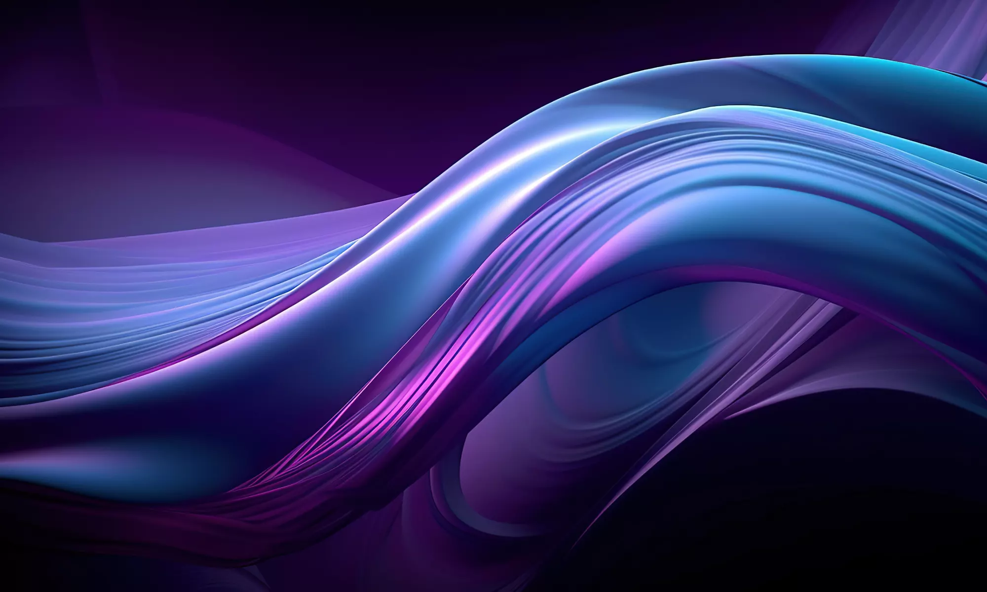 霓虹燈在動態的波浪中移動