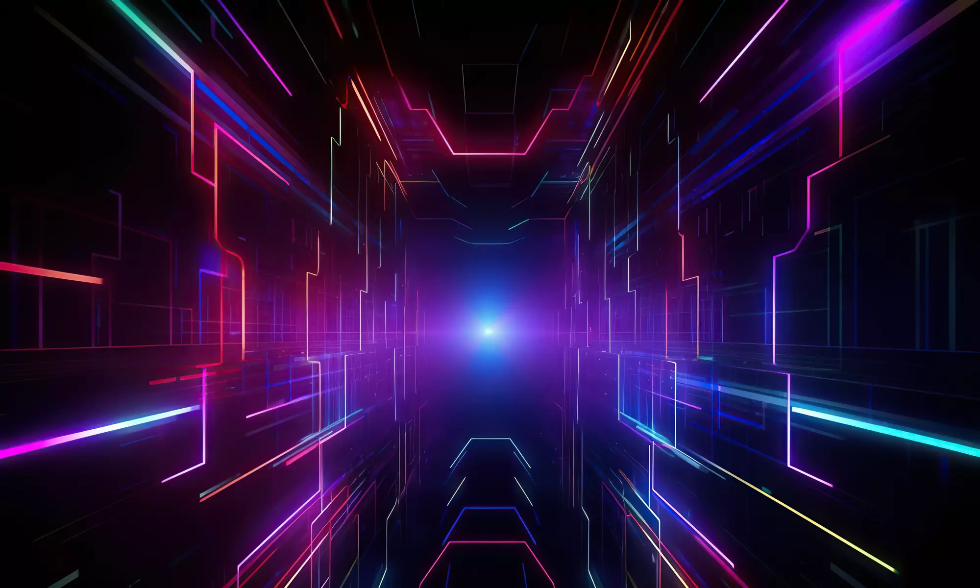 Digital cyberspace background. Ai art