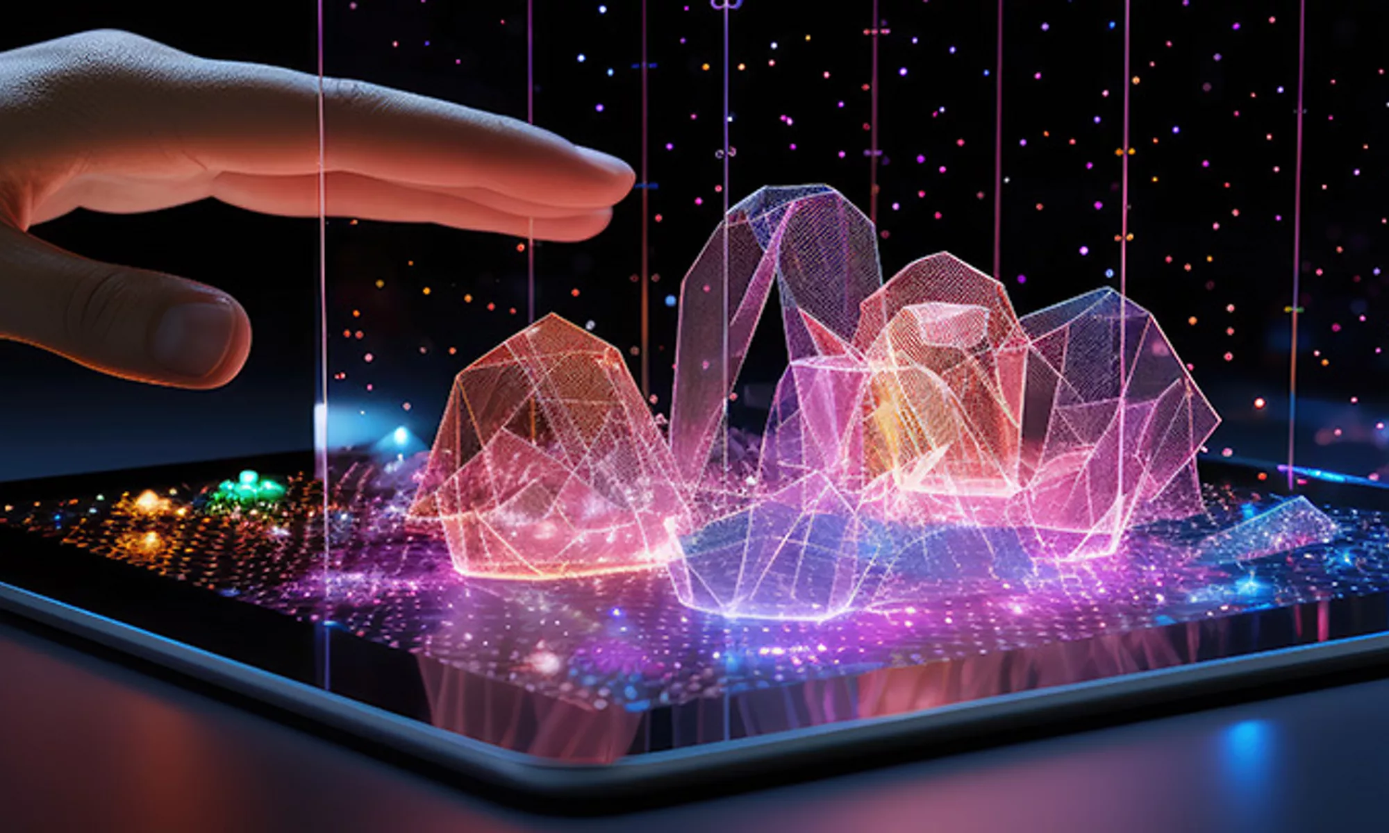 市中心城市街道和建築的夜景，模糊的車流